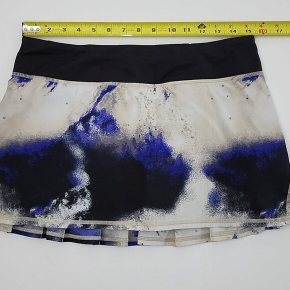 Lululemon Run Pace Setter Skort Milky Way Multi Print Black Pigment Size 8 Reg - Picture 14 of 16